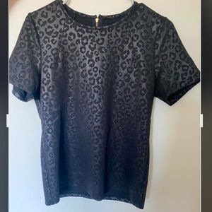 Black cheetah print blouse